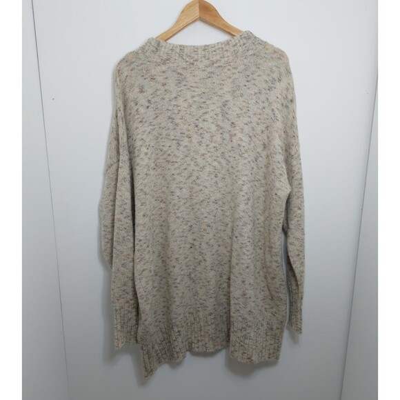a.n.a Plus Women's Size 1X Long Sleeve Button Open Front Cardigan Tan Oatmeal - Picture 9 of 14